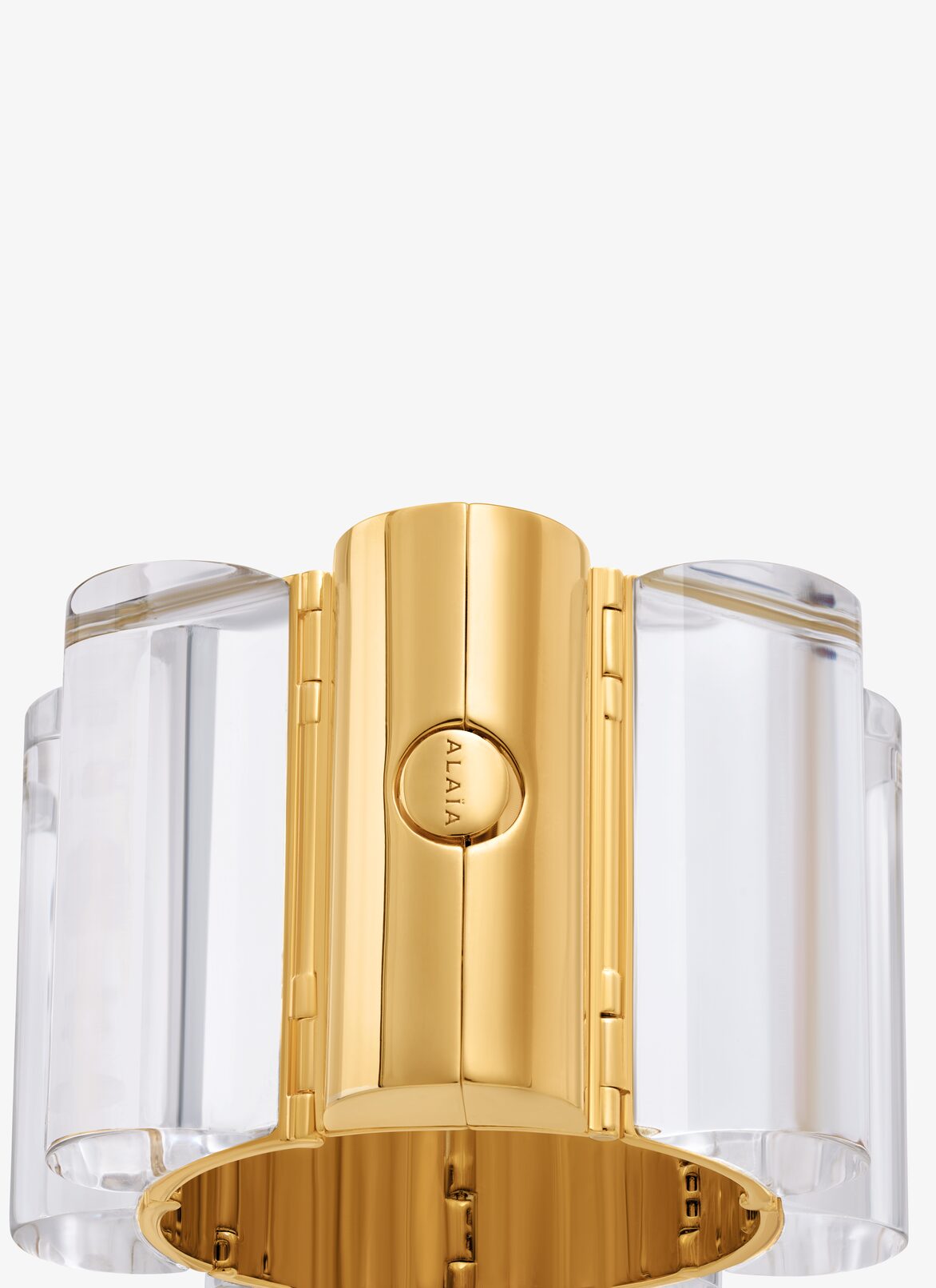 STACKING TUBE BRACELET ALAÏA TRANSPARENT/GOLD STACKING TUBE BRACELET